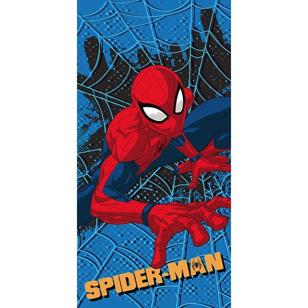 Czerwono-niebieski ręcznik dziecięcy z mikrowłókna 70x140 cm Spider-man – Jerry Fabrics