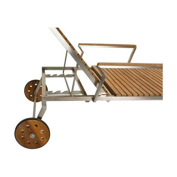 Brązowy metalowy leżak ogrodowy Denver – Garden Pleasure-image-2