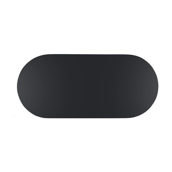 Czarna taca z lustrem dymionym PT LIVING Oval, szer. 18 cm-image-2