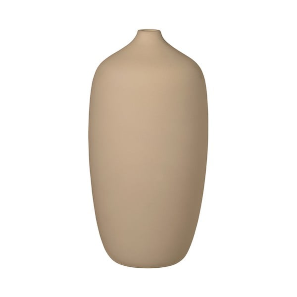 Beżowy ceramiczny wazon Blomus Nomad, wys. 25 cm