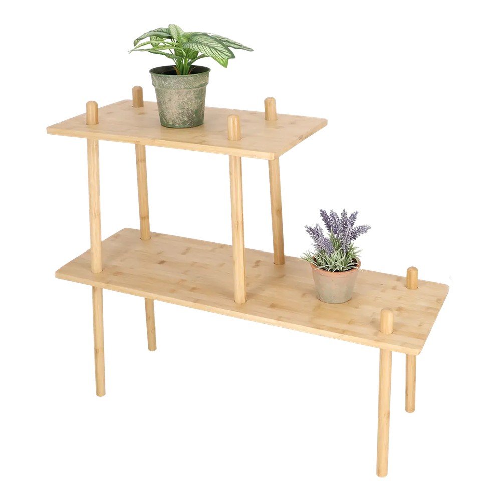 Bambusowy regał w jasnym naturalnym kolorze 84x73x30 cm – Esschert Design