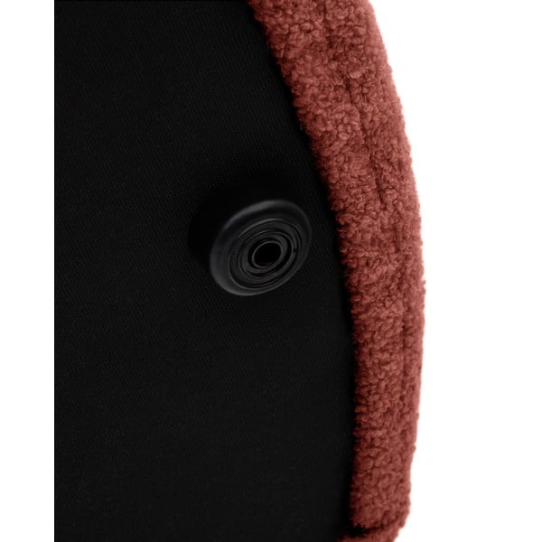 Puf z materiału bouclé w kolorze terakoty Kaeli – Kave Home-image-4