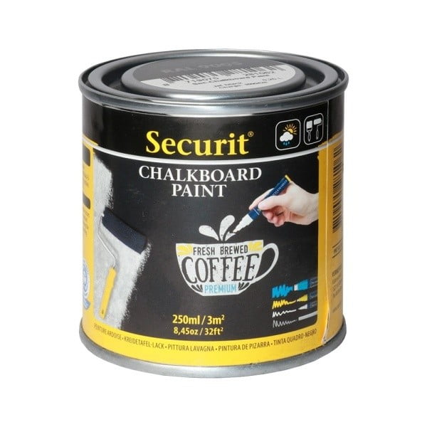 Czarna akrylowa farba na bazie wody Securit® Chalkboard, 250 ml