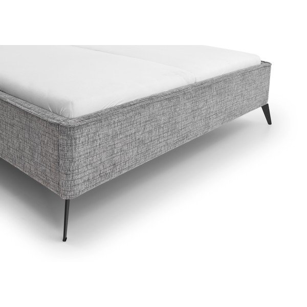 Szare tapicerowane łóżko dwuosobowe bez stelaża 180x200 cm Alicante – Meise Möbel-image-4