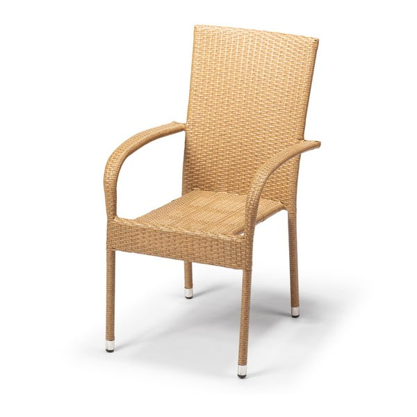 Jasnobrązowe krzesło ogrodowe Timpana Frenchie, wys. 95 cm