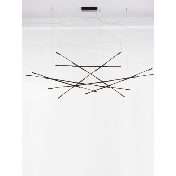 Czarna metalowa lampa wisząca LED ze ściemniaczem z kloszem ze szkła akrylowego Raccio – Nova Luce-image-3