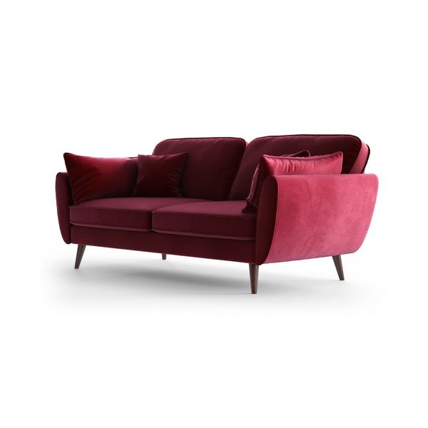 Czerwona aksamitna sofa My Pop Design Auteuil-image-3