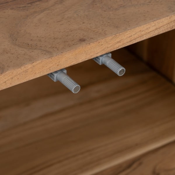 Witryna z litego drewna akacjowego w naturalnym kolorze 180x80x40 cm Creel – Ixia-image-3