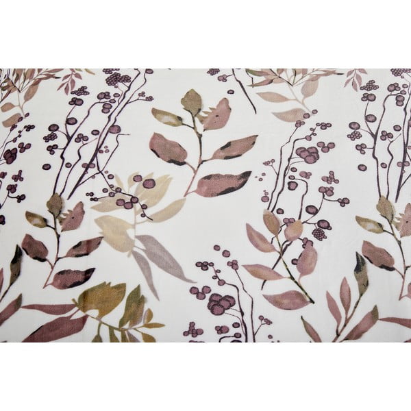 Biało-brązowa pościel jednoosobowa z mikropluszu 140x200 cm Ramita – My House-image-4