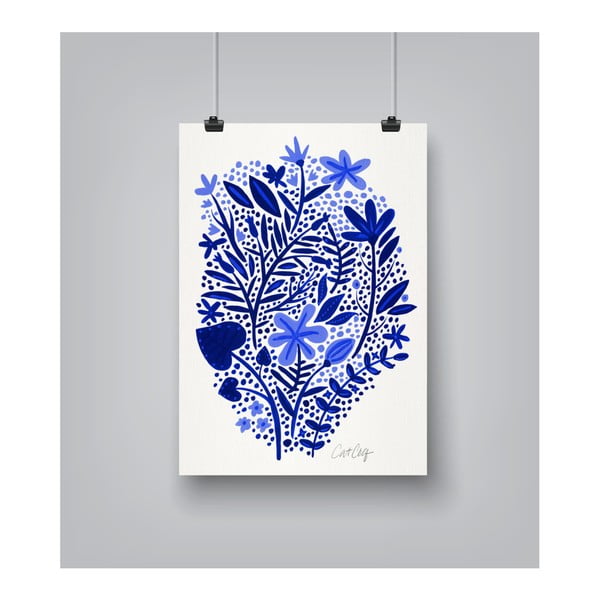 Plakat Americanflat Garden in Blue by Cat Coquillette, 30x42 cm