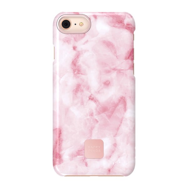 Różowo-białe ochronne etui na iPhone 7 i 8 Happy Plugs Slim