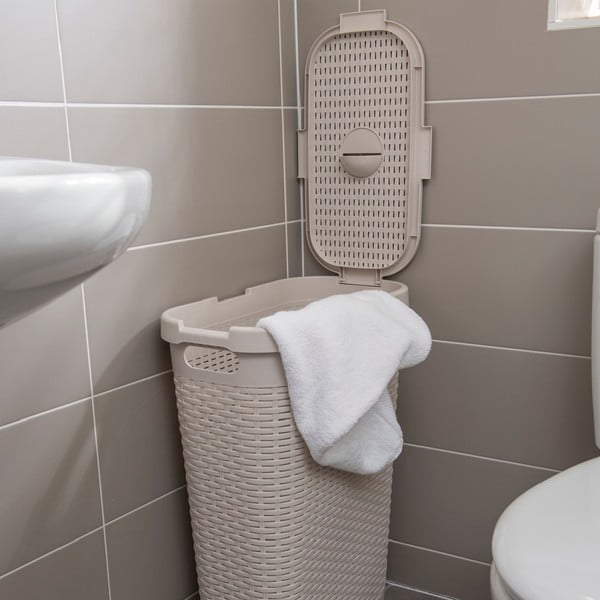 Beżowy kosz na pranie Addis Calico, 40 l-image-2