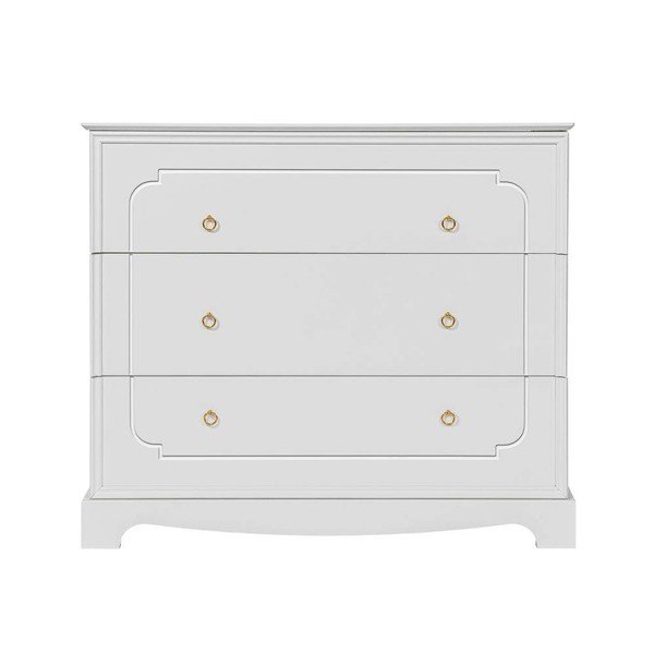 Biała niska komoda dziecięca 102x89 cm Royal – BELLAMY