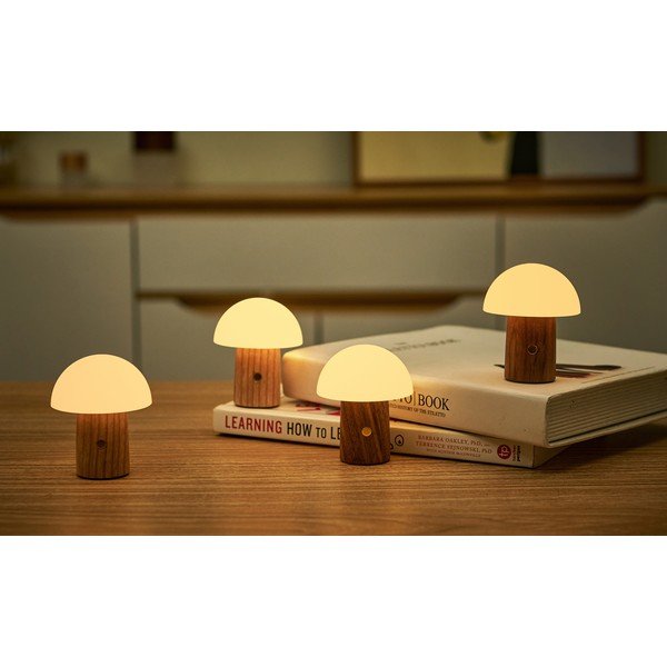 Lampa stołowa LED ze ściemniaczem z litego drewna jesionowego (wysokość 7 cm) Alice – Gingko-image-1