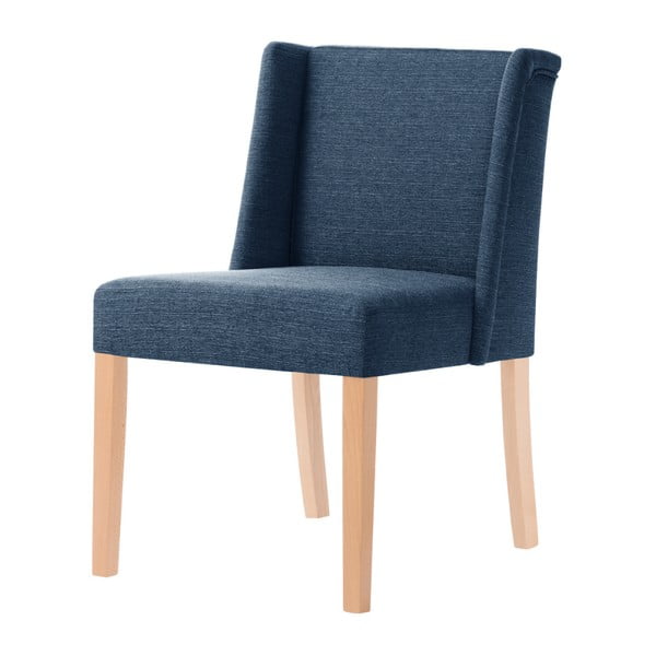Granatowe krzesło z brązowymi nogami Ted Lapidus Maison Zeste
