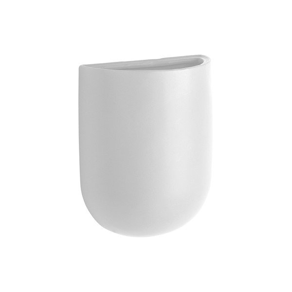 Matowa biała ceramiczna doniczka ścienna PT LIVING Oval-image-2
