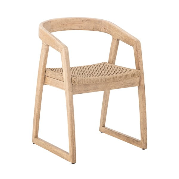 Krzesło z litego drewna kauczukowego w naturalnym kolorze Serrone – Bloomingville