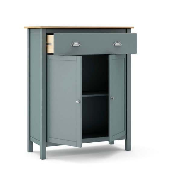 Szarozielona komoda z litego drewna sosnowego 90x110x40 cm Misti – Marckeric-image-4