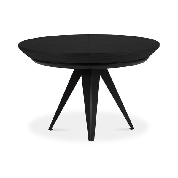 Okrągły rozkładany stół z dodatkowym blatem z czarnym blatem ø 120 cm Magnus – Windsor & Co Sofas-image-2