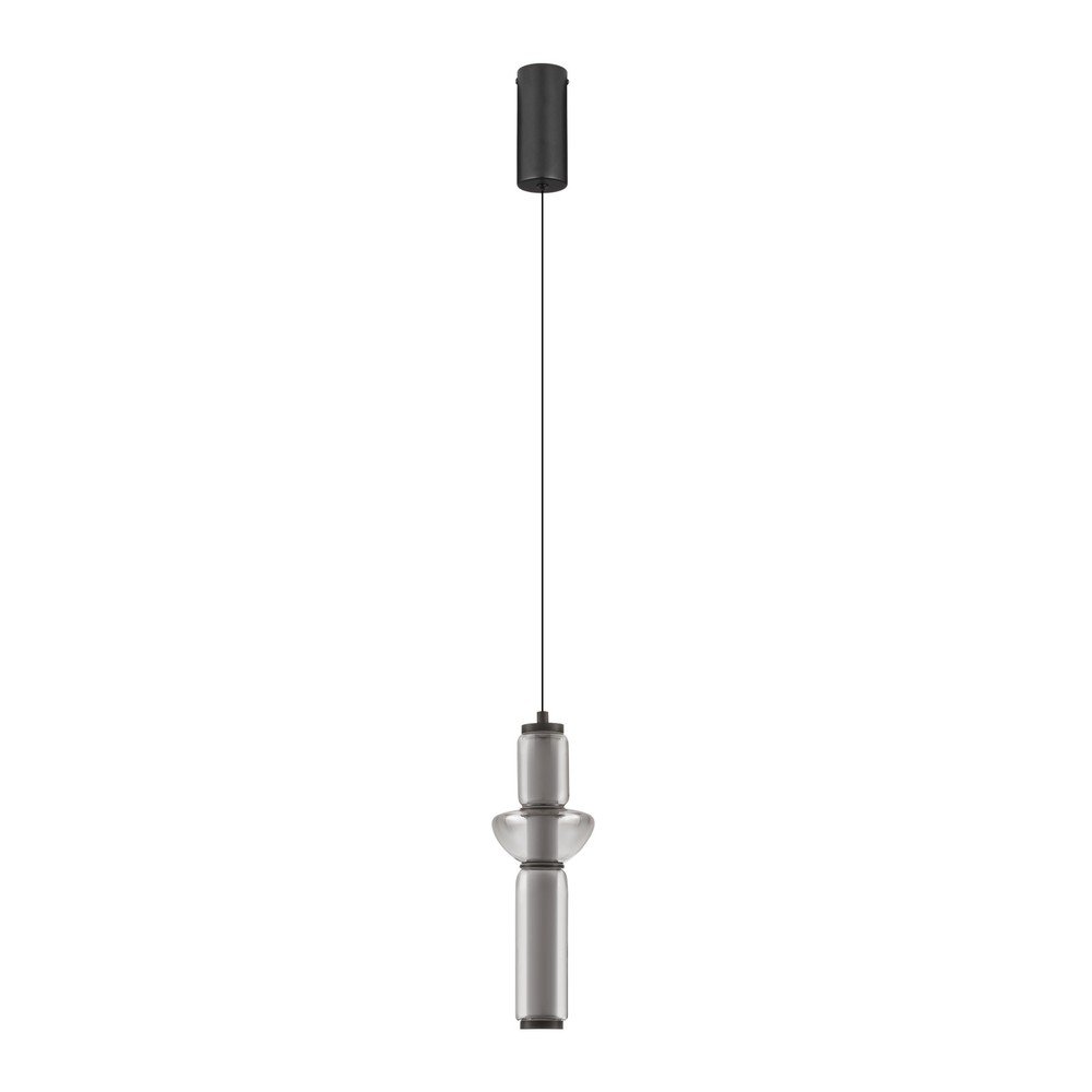 Szara szklana lampa wisząca LED ze ściemniaczem ø 12 cm Ulon – Nova Luce