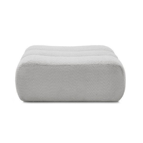 Jasnoszary podnóżek z materiału bouclé Azra – Bobochic Paris