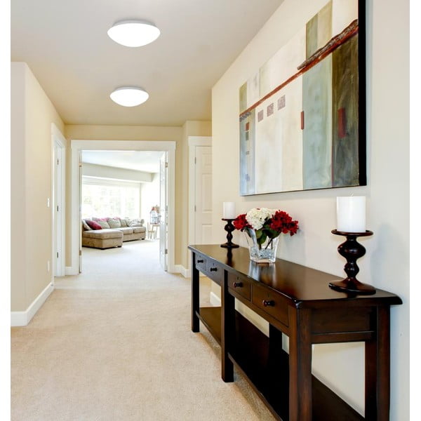 Biała lampa sufitowa ze szklanym kloszem ø 17,5 cm Nina – Candellux Lighting-image-1