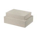 Beżowe pojemniki zestaw 2 szt. z pokrywką ze sztucznej skóry 40x30x11 cm Sahla – Blomus