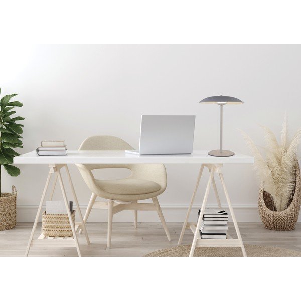 Biała lampa stołowa LED z metalowym kloszem (wysokość 41 cm) Lund – Candellux Lighting-image-2