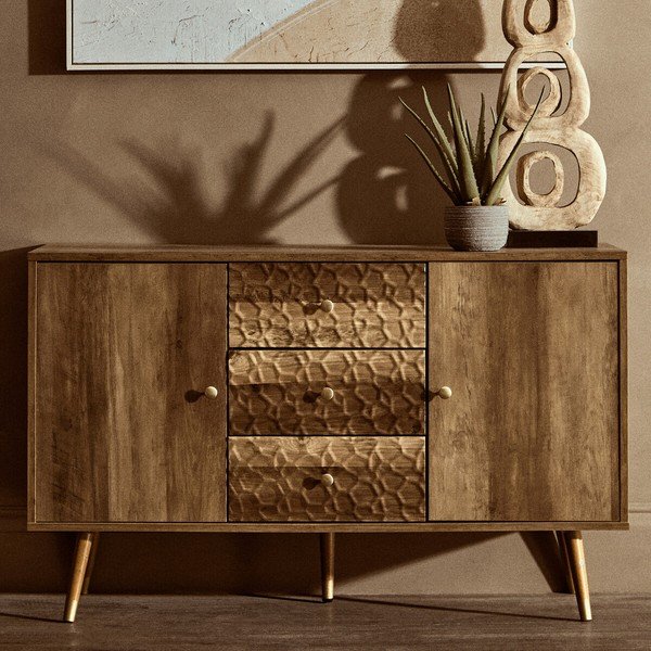 Komoda w ciemnym naturalnym kolorze 114x70x39 cm Frida – Premier Housewares-image-1