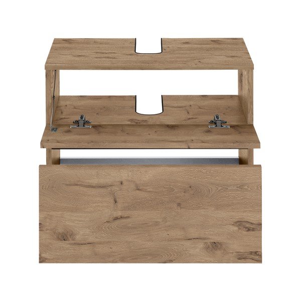 Szafka pod umywalkę w dekorze dębu 60x55 cm Wisla – Støraa-image-3