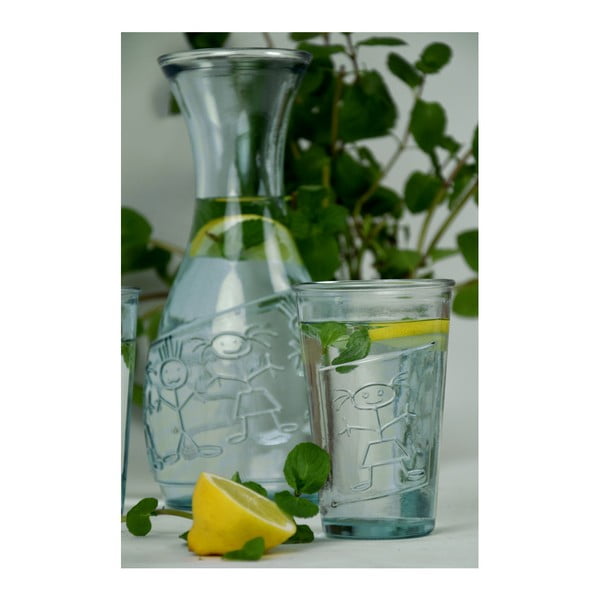 Zielona szklanka ze szkła z recyklingu Ego Dekor Dziewczynka-image-1