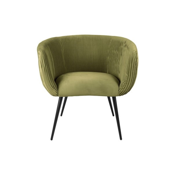 Zielone krzesło z aksamitnym obiciem Majestic – Leitmotiv