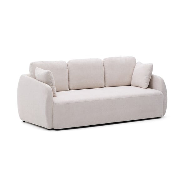 Kremowa rozkładana sofa  z tkaniny szenilowej 225 cm Laira – Kave Home-image-2