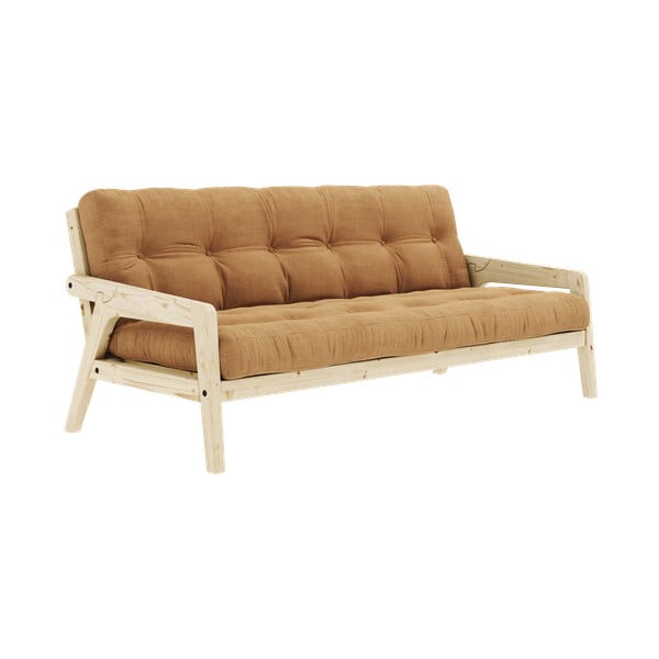 Musztardowa rozkładana sofa 190 cm Grab Clear – Karup Design-image-3