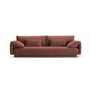 Różowa aksamitna sofa 250 cm Torino – Micadoni 