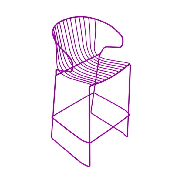 Fioletowe krzesło barowe Isimar Bolonia