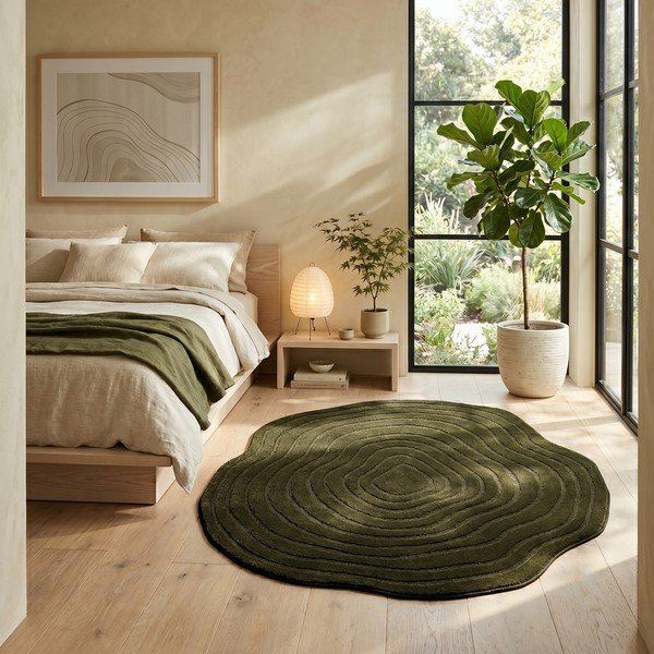 Ciemnozielony dywan 160x230 cm Pebble – ESTE-image-1