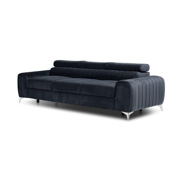 Antracytowa aksamitna rozkładana sofa 261 cm Laurence – ELTAP-image-2