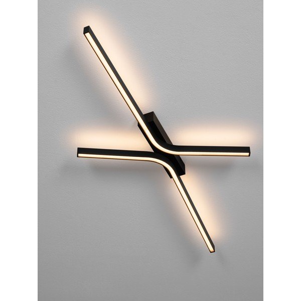 Aluminiowa lampa sufitowa LED ze ściemniaczem w kolorze matowej czerni 50x100 cm Akro – Nova Luce-image-1