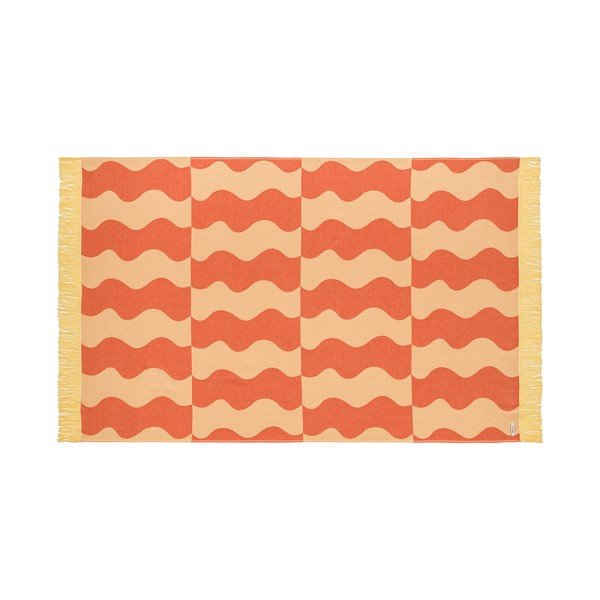 Żółty/pomarańczowy bawełniany ręcznik plażowy 100x160 cm Nuno – noo.ma