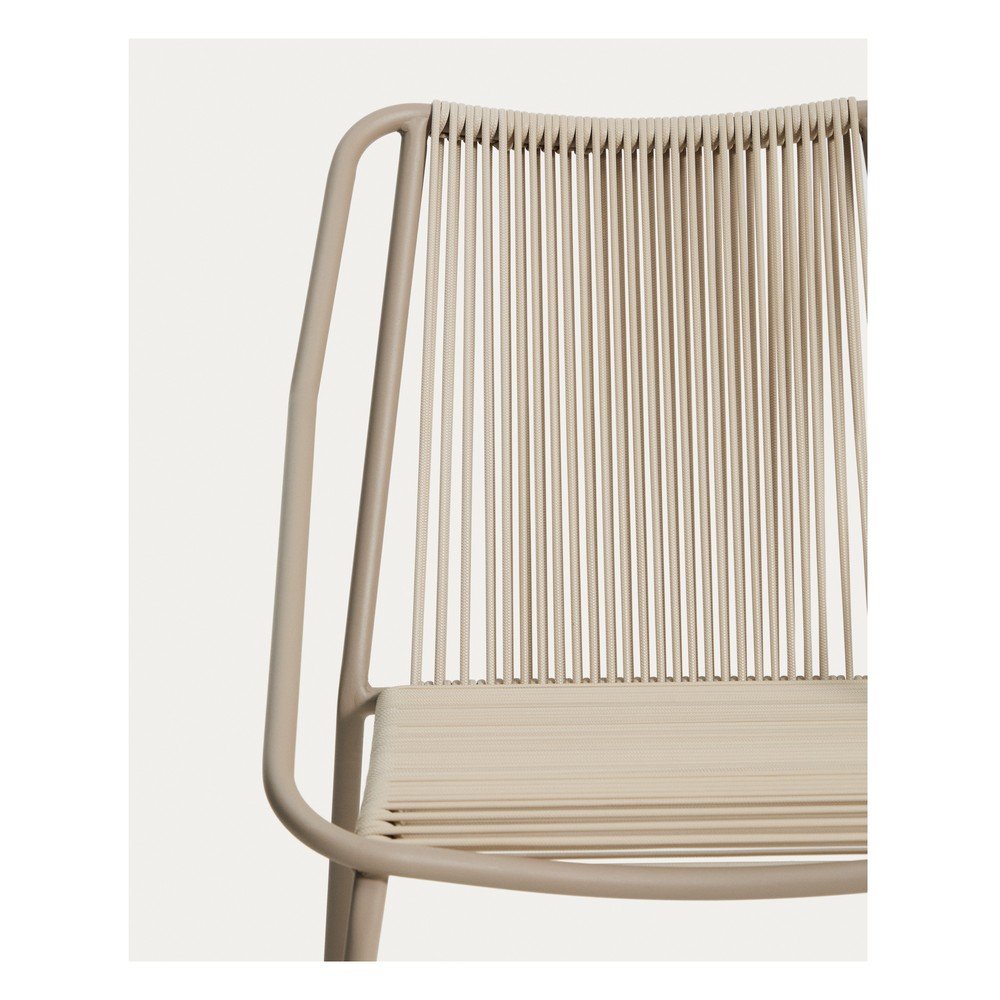 Kremowe/szarobrązowe krzesło ogrodowe Zivia – Kave Home (zdjęcie 11)
