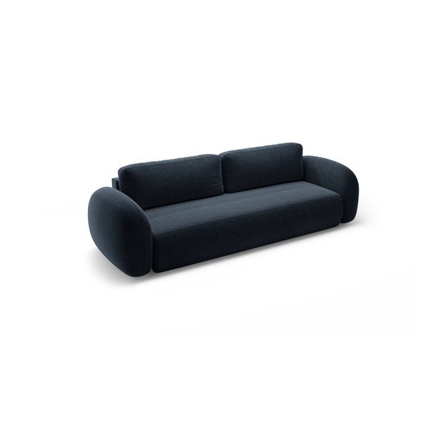 Ciemnoniebieska rozkładana/ze schowkiem sofa z tkaniny szenilowej 262 cm Tonale – Cosmopolitan Design-image-2