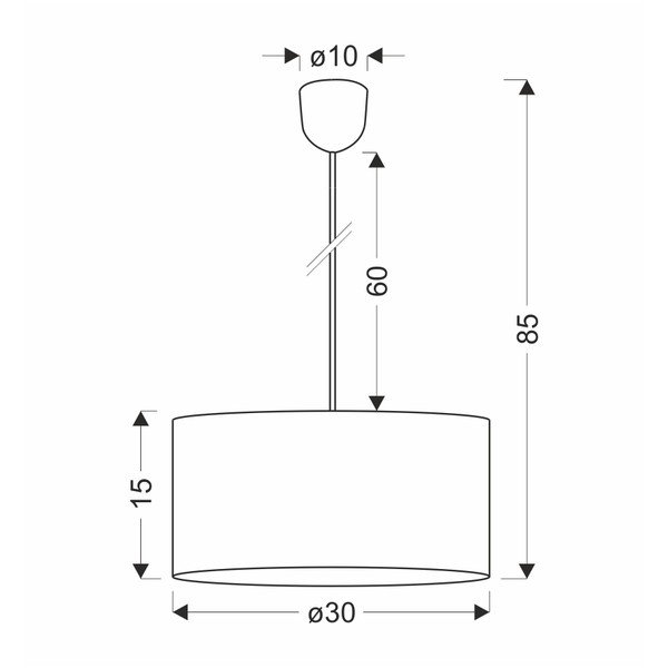 Beżowa lampa wisząca z tekstylnym kloszem ø 30 cm Papirus – Candellux Lighting-image-2