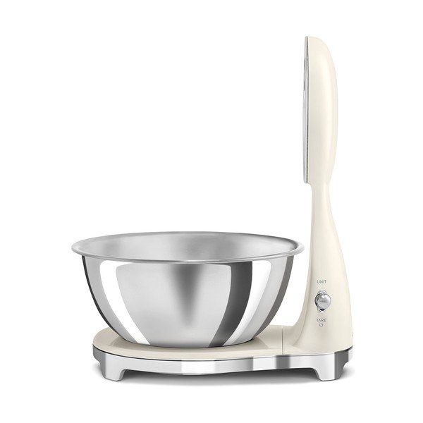 Kremowa plastikowa cyfrowa waga kuchenna – SMEG-image-2