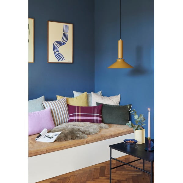 Czerwona bawełniana poduszka Hübsch Sarah, 60x40 cm-image-3