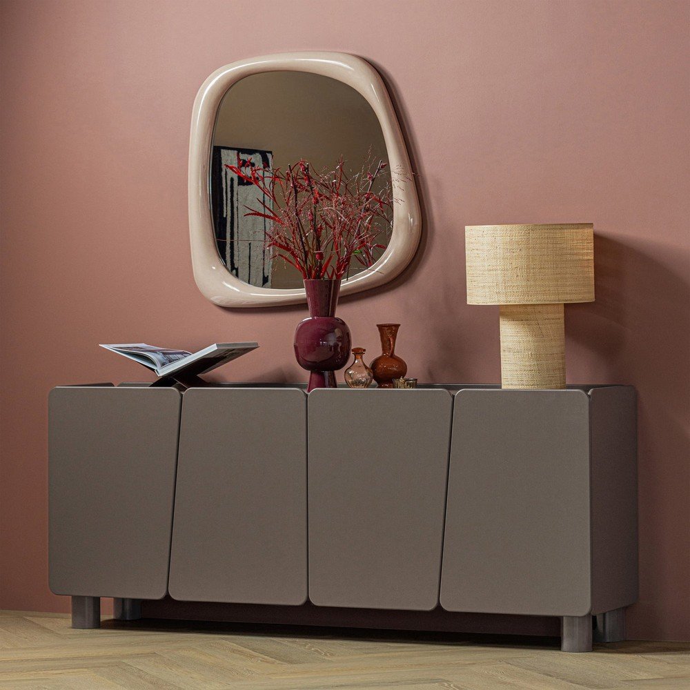 Bordowy metalowy wazon (wysokość 38 cm) Auri – WOOOD (zdjęcie 3)