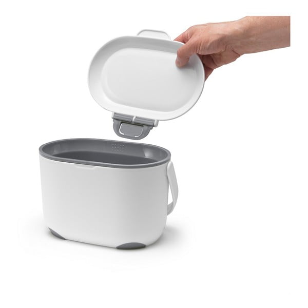 Biało-szary pojemnik na odpadki organiczne Addis Caddy, 2,5 l-image-1