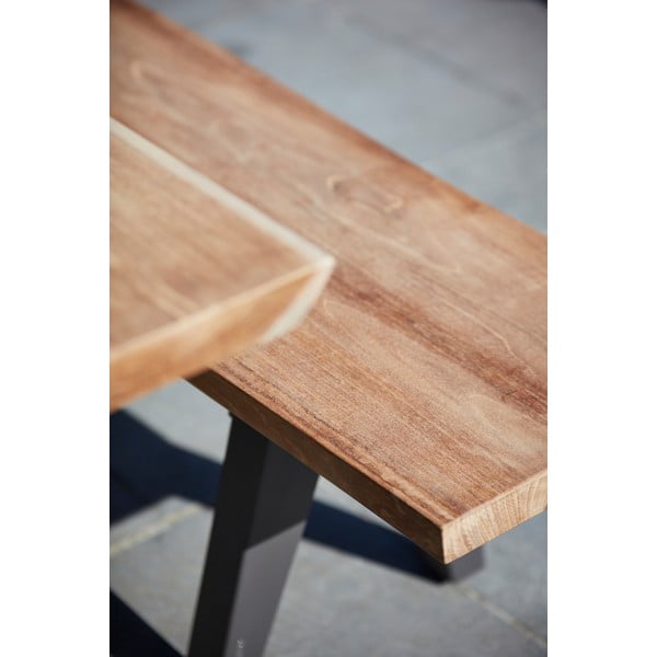 Czarno-naturalna ławka ogrodowa Pure – Diphano-image-3