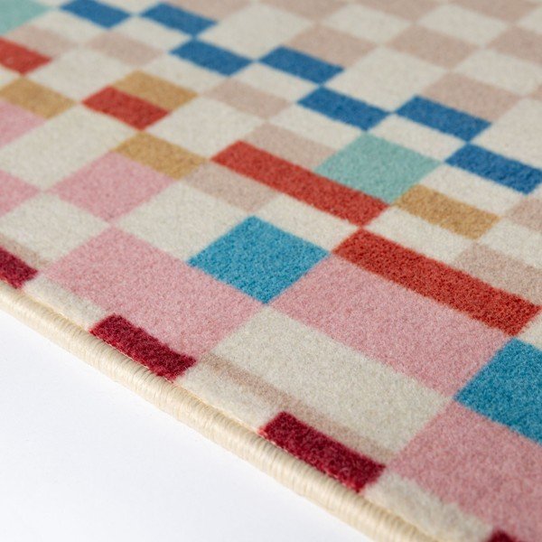 Dywan z mieszanki wełny 180x230 cm Checkered Border – Flair Rugs-image-4