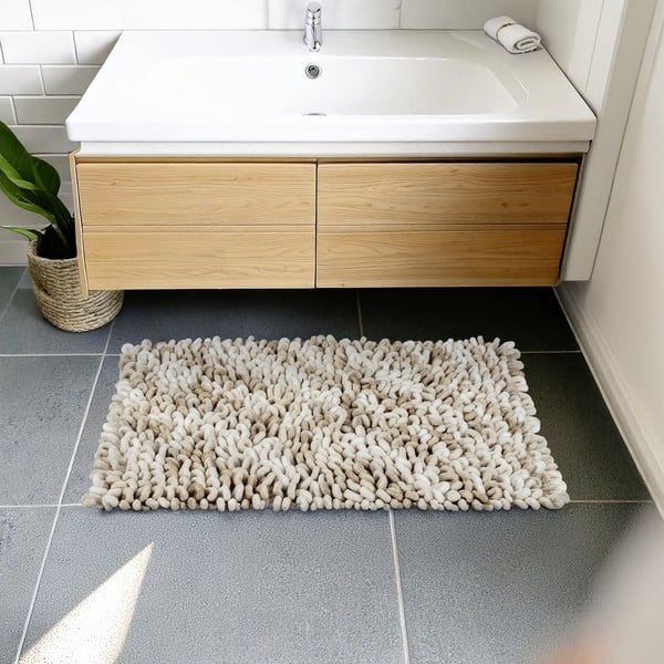 Beżowy tekstylny dywanik łazienkowy 60x90 cm Lerici – Wenko-image-1